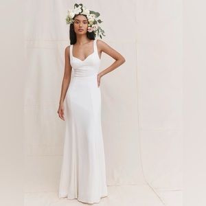 Reformation Lecce Dress in Ivory - size 4